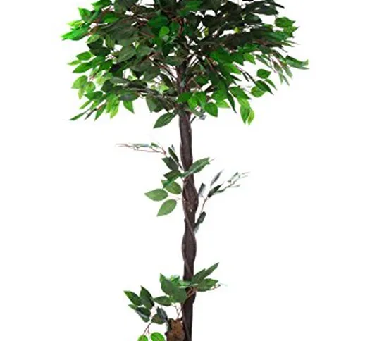 XXL Fico Ficus con jwt005 gigante artificiale con vero legno Tamm Verde Ficus Benjamin 160...