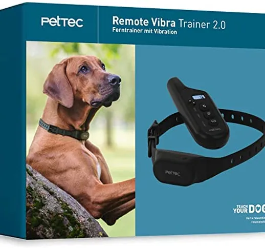 PetTec Collare da addestramento con Vibrazione Forte, 16 Livelli di intensità della Vibraz...