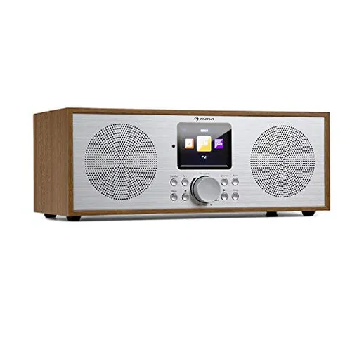 AUNA Silver Star Stereo - Radio DAB+/FM, Internet Radio da Cucina, Wifi, Bluetooth, 2 x 8...