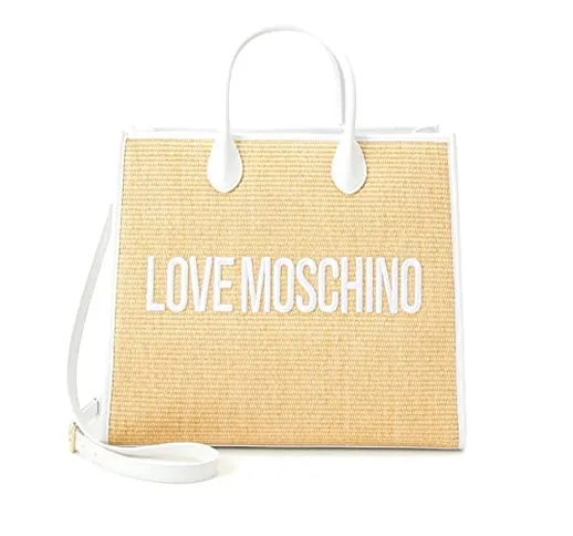 Love Moschino JC4318PP0GKN1, Borsa a Mano, Donna, Bianco, Taglia unica