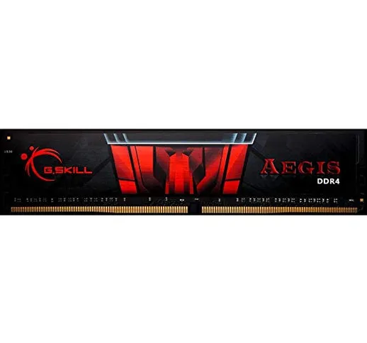 G.Skill Aegis F4-3000C16S-8GISB Memoria RAM da 8 GB, DDR4, 3000 MHz, CL16, Nero