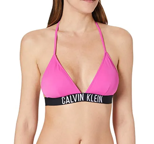 Calvin Klein Triangle-RP Parte Superiore del Bikini, Splendida Orchidea, S Donna