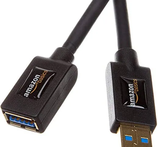 Amazon Basics - Cavo prolunga USB 3.0 A maschio/A femmina (1 m)