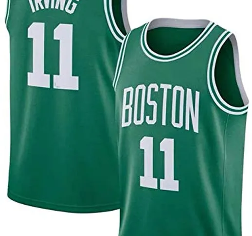 Lalagofe Kyrie Irving, Boston Celtics #11, Basket Jersey Maglia Canotta, Verde, Maglia Swi...