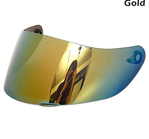 Harwls - Parasole per casco con visiera integrale per AGV K1 K3SV K5 oro