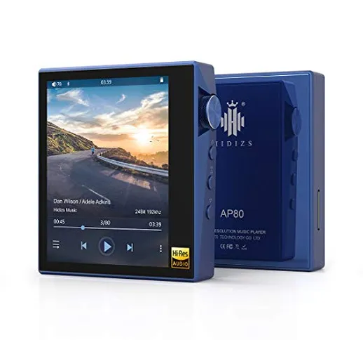 HIDIZS AP80 Lettore MP3 senza perdite Hi-Fi con Bluetooth, lettore audio digitale ad alta...