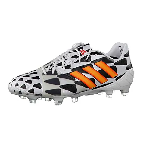 ADIDAS World Cup Nitrocharge 1.0 FG Scarpa da Calcio Uomo, Nero/Bianco/Arancione, 42