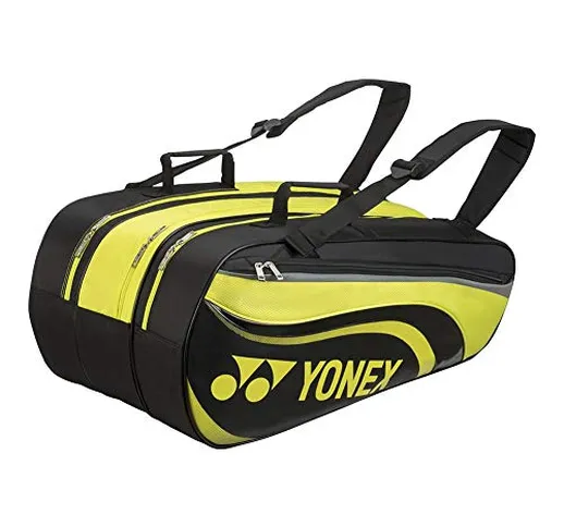 Yonex BAG8829 - Confezione da 9 borse da tennis, Unisex - Adulto, Nero , Taglia unica