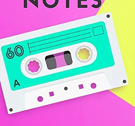 Carnet de notes: cassette audio ⎮ 5,25 X 8" ⎮ vintage 90's