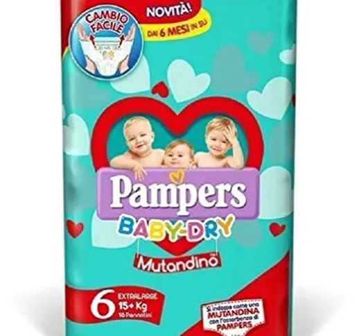 Pampers - Baby Dry Mutandino ExtraLarge Duo, 56 pannolini quattro confezioni da 14, Taglia...