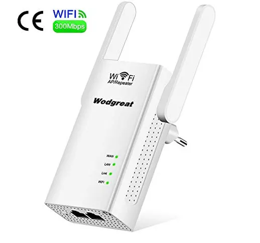 Wodgreat Ripetitore WiFi N300 Amplificatore WiFi 2.4GHz Wireless Extender Router WiFi Boos...