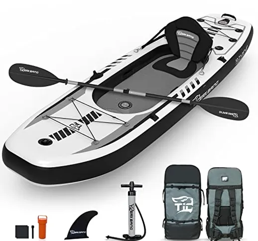 TIGERXBANG Kayak gonfiabile da 10,2 x 35 x 8 pollici con seduta rimovibile, set per kayak...