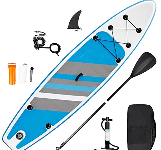 inty Aufblasbares Stand Up Paddle Board ISUP Surf Board 6 Zoll Dick Komplett-Set SUP Board...