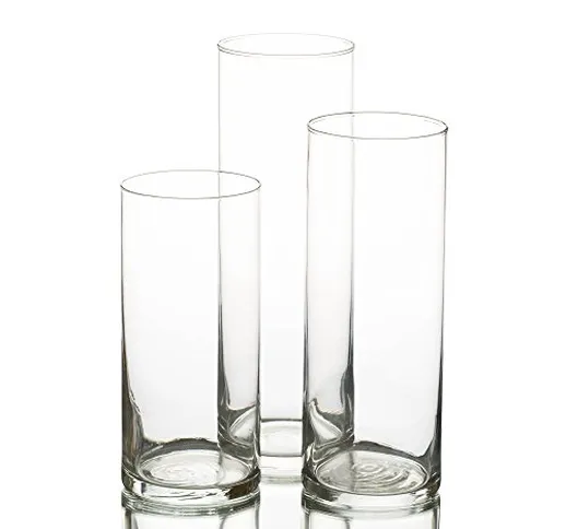 Eastland® Vaso cilindrico in vetro, Set di 3