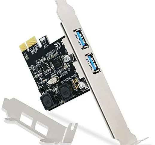 FebSmart - Scheda di espansione PCI Express (PCIe), 4 Porte USB 3.0, 5 Gbps, Super Veloce...