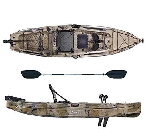 ATLANTIS Kayak-Canoa da Pesca a Pedali SAMPEI cm 323-2 gavoni - seggiolino - pagaia - timo...