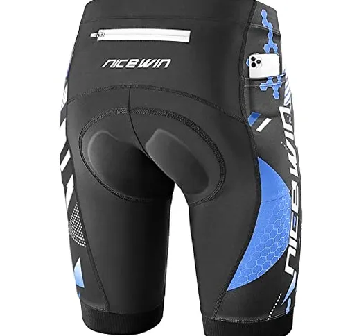 NICEWIN Pantaloncini da Ciclismo da Uomo Bicicletta Pantaloncini MTB Ciclismo Uomo Imbotti...