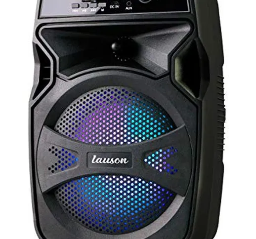 Lauson Cassa Acustica Karaoke Altoparlante Bluetooth Portatile con Luci Multicolore facile...