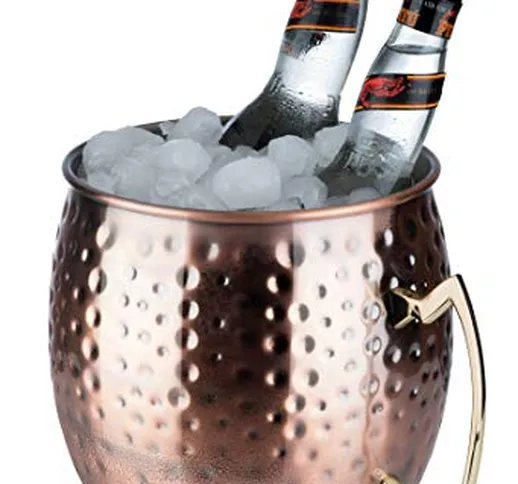 Buddy's Bar - Moscow Mule secchiello del ghiaccio per bottiglie, glacette, capacità 5 litr...