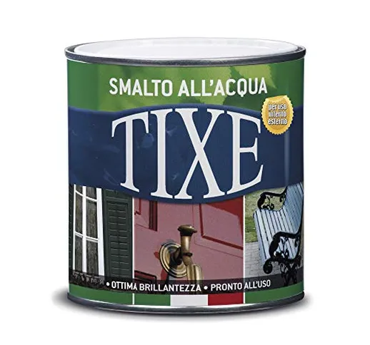 TIXE 604.1508 Smalto Rosso Opaco all'Acqua, Nero Brillante, 500 ML