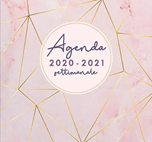 Agenda settimanale 2020 2021 A5: Agenda 2020/2021 giornaliera italiano | 18 mesi | luglio...