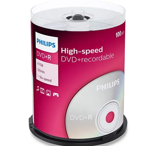 Philips Dvd+r 4.7GB - Confezione da 100