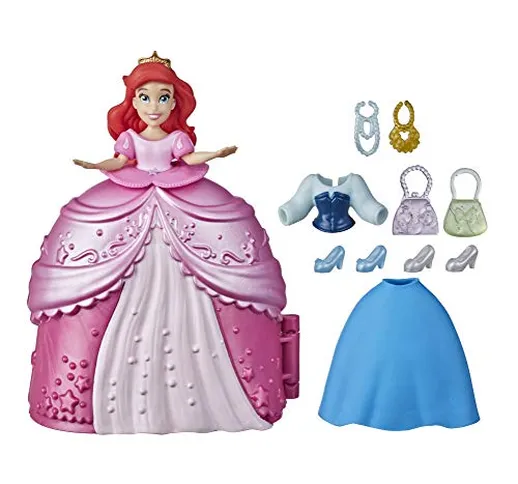 Disney Princess Secret Styles Fashion Surprise - Ariel, Mini playset per Bambola con Abiti...