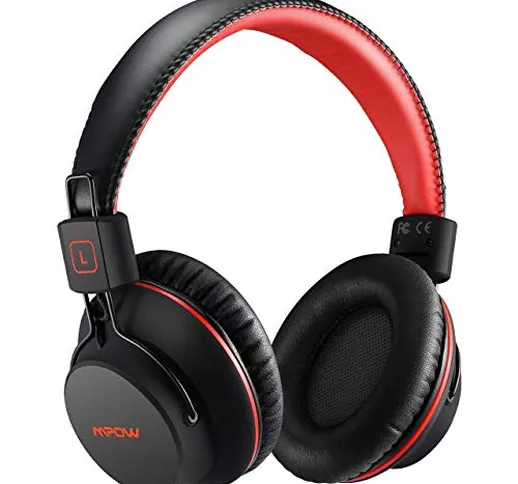 Mpow H1 Cuffie Over-Ear,Cuffie Bluetooth con Microfono e Ricarica Rapida, Pieghevole,Hi-Fi...