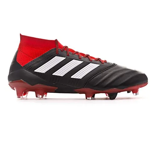 adidas Predator 18.1 Fg, Scarpe da Calcio Uomo, Nero (Cblack/Ftwwht/Red Cblack/Ftwwht/Red)...