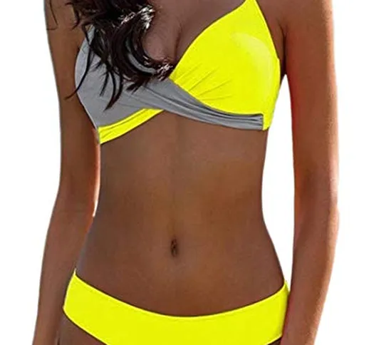 JFAN Donna Costume da Bagno Push Up Imbottito Reggiseno Bikini Donna Due Pezzi Swimwear Ab...