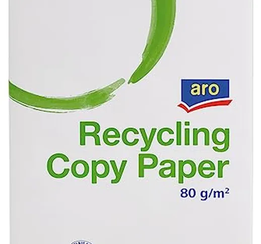 aro Carta riciclata per stampante, DIN A4, 80 g/m², ISO 70, bianca, 5 risme da 500 fogli