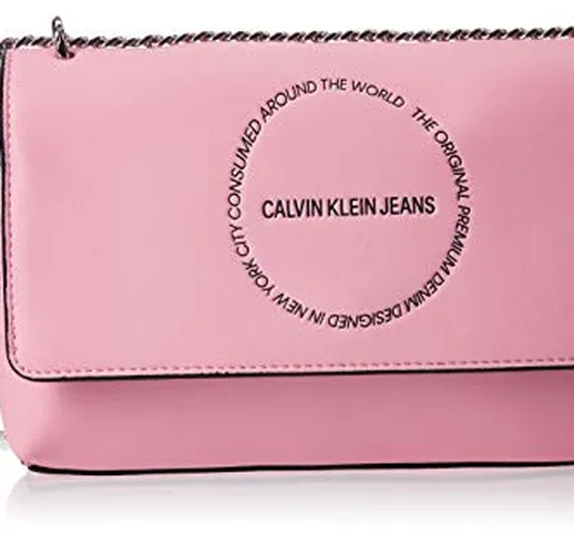 Calvin Klein Sculpted Convertible Ew Flap - Borse a tracolla Donna, Rosa (Pink Panther), 0...