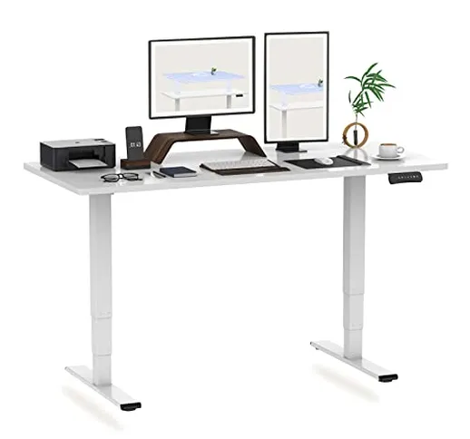 FLEXISPOT E5 PRO+ 140 * 80cm Certificato FSC Scrivania Regolabile in Altezza Standing Desk...