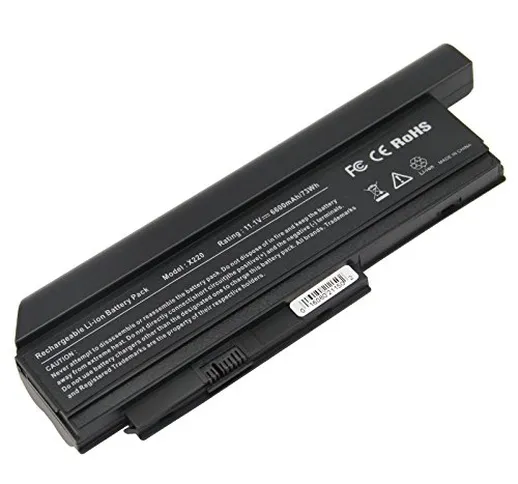 ARyee 6600mAh 11.1V X220 Batteria per portatile batteria per Lenovo ThinkPad X220 X 220i X...