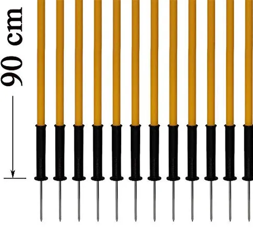 Boje Sport Set 12 aste Slalom, 90 cm, Giallo - con Sacca