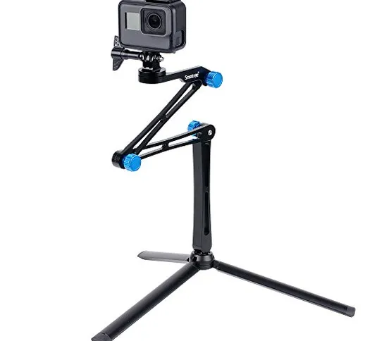 Smatree X1S Bastone Selfie Monopiede Telescopico Allungabile con Robusto Treppiede per GoP...