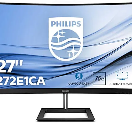 Philips Monitor Gaming 272E1CA Monitor, Adaptive Sync 75 Hz, VA LED 27", FHD, 4 ms, HDMI,...
