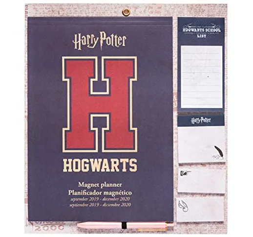 Erik® - Calendario da muro "Harry Potter" con Planner Mensile 2019/2020. Include superfici...