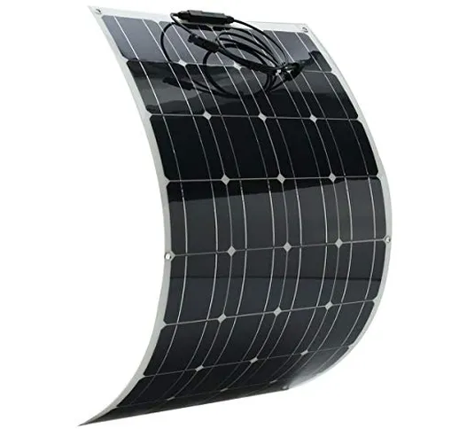 Sweepid - Pannello solare flessibile monocristallino, 150 W, 18 V, per camper, auto, barca...