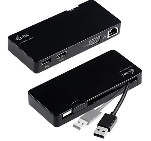 i-tec USB 3.0 Docking Station per Viaggio 1x HDMI 1x VGA 1x GLAN Ethernet 1x USB-A 3.0 per...