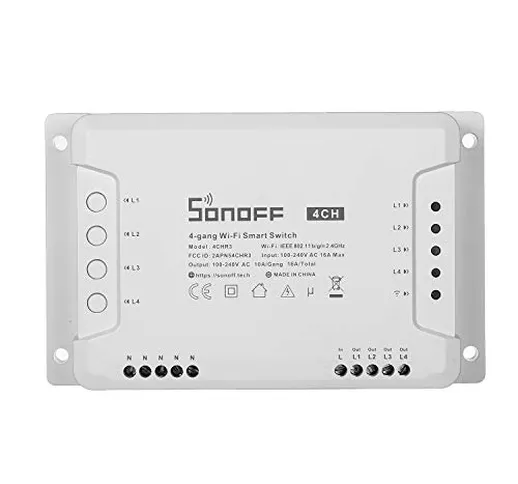 SONOF 4CH R3 WiFi Interruttore Intelligente DIY Smart Switch Modulo Interruttore Domotico...