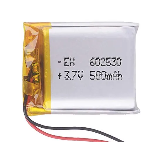 DronePost Batteria 602530 LiPo 3.7V 500mAh 1S Ricaricabile Telefono Portatile Video Luce L...