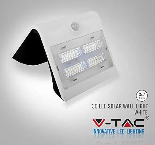 Lampada LED 3W, Solare Esterno Ip65 3000/4000K + Sensore Pir W