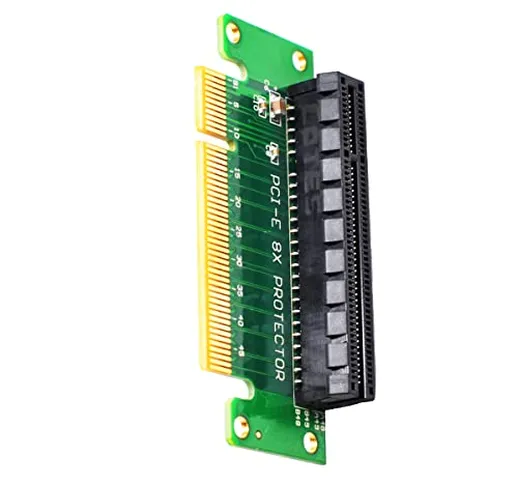 WLGQ PCI-E 8X Maschio a Femmina Riser Card PCI-E 8X Sinistro 90 Gradi Adattatore