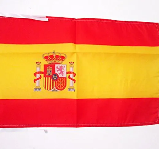 AZ FLAG Bandiera Spagna 45x30cm - BANDIERINA Spagnola 30 x 45 cm cordicelle