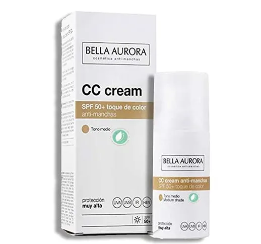 Bella Aurora | CC Crema Anti-Imperfezioni SPF 50+ l Pelli opache | 30ml | Crema Solare Ant...