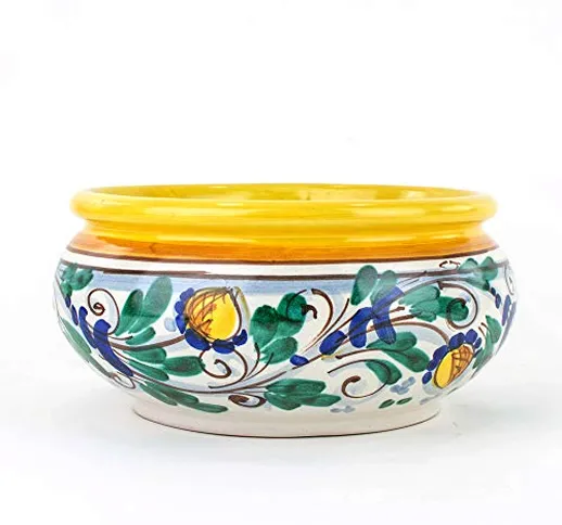 Porta Vaso per Bonsai in Ceramica di Caltagirone, ceramiche artistiche siciliane
