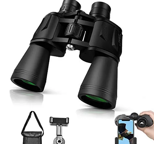 Binocolo Professionale,10x50 BAK4 Prisma FMC,Portabile Telescopio con Sacchetto di Traspor...