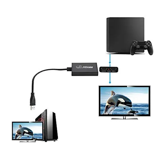Scheda video e grafica esterna, Full HD 1080P USB 3.0 Acquisizione di video Live Capture S...