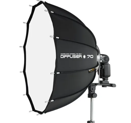 SMDV D70 - Diffusore Firefly Pro Beauty Softbox (superficie luce 70 cm) per dispositivi fl...